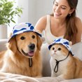 thumbnail image 2 of Pet Sun Hat with Ear Holes and Adjustable Strap for Cats and Dogs, Breathable for Outdoor Walks and Beach, 2 of 7