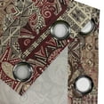 thumbnail image 4 of Ambesonne Ethnic Grommet Curtain, Traditional Bohemian Blooms, 50"x72", Dark Rust Eggshell, 4 of 5