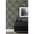 thumbnail image 3 of NextWall  Bird Ogee Peel and Stick Wallpaper 20.5 in. W x 18 ft. L - Ebony & Sepia, 3 of 7