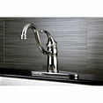 thumbnail image 2 of Kingston KB1571GLLS Georgian Single-Handle 1-or-3 Hole Kitchen Faucet in Polished Chrome, 2 of 7