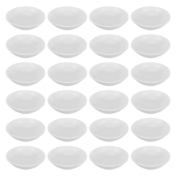 24pcs Small Dipping Sauce Dishes Soy Sauce Dish White Round Dipping Sauce Bowls Side Dish For Bbq Condiments Appetizer Dessert Sushi