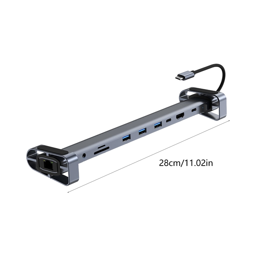 Tizuqe Multifunctional Aluminum Computer Stand 10 Port Type C Laptop Stand Foldable