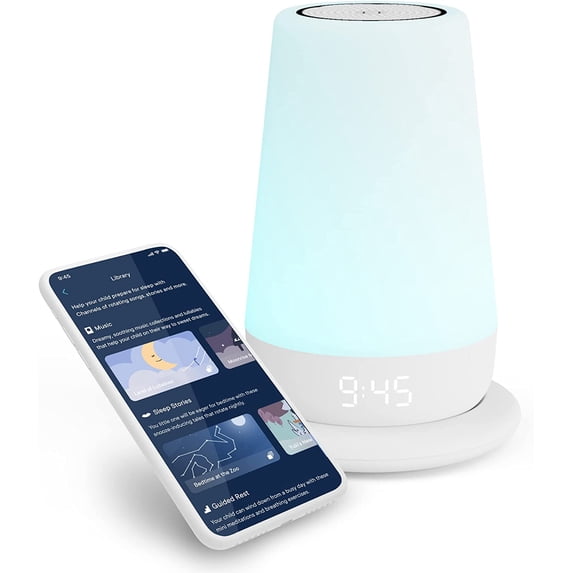 Hatch Rest+ Baby & Kids Sound Machine | 2nd Gen | Child’s Night Light, Alarm Clock, Toddler Sleep Trainer, Time-to-Rise, White Noise, Bedtime Stories, Portable, Backup Battery (with Charging Base)