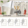 thumbnail image 5 of Fall Pumpkins Swag Valances for Windows, Kitchen Curtains 36 Inch Length 2 Panels Set, Thanksgiving Watercolor Leaf on Linen Short Curtains for Small Windows Rod Pocket Cafe Curtains Drapes 28"x36", 5 of 8