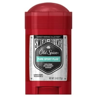Old Spice Hardest Working Collection Anti-Perspirant Deodorant for Men Pure Sport Plus 2.6 oz