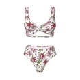 thumbnail image 4 of Rocae Lilies Flowers for Bikini Set for Women Two Piece Sexy High Swimsuits Split Crossover Bikini X-Large, 4 of 9