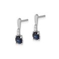 thumbnail image 2 of 7/10 Carat (Ctw) Lab Created Blue Sapphire Drop Earrings in 14K White Gold for Women, 2 of 5