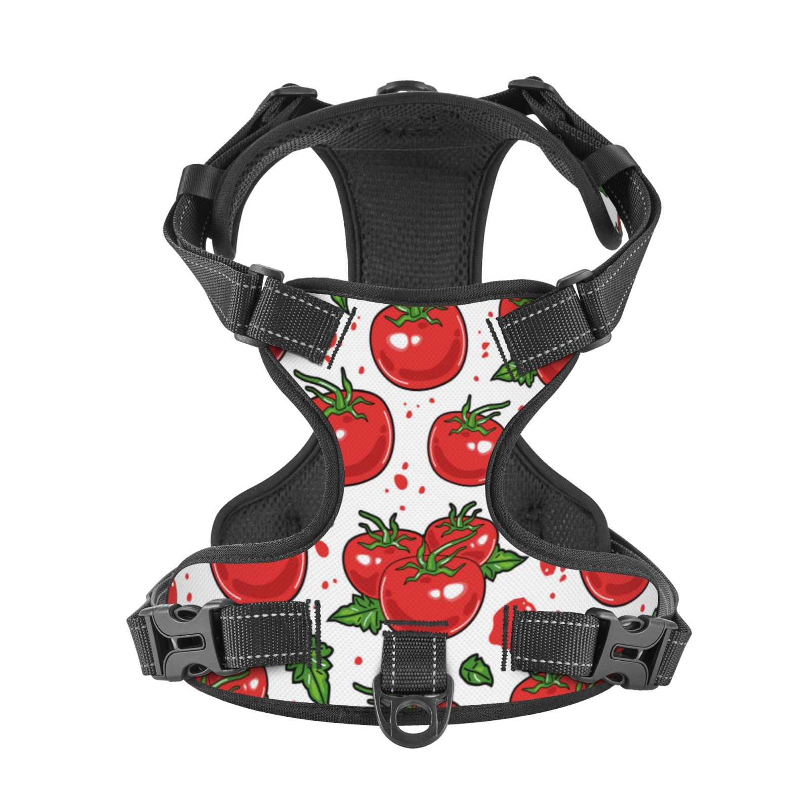 Kdxio Hand Drawn Tomatoes Print No Pull Dog Harness Adjustable Reflective Oxford Easy Control Medium Large Dog Harness for Training and Everyday-Small