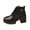 C-998 Black, variant on Black Women Boots With Lace Up Design Comfortable For Adjustable Fit