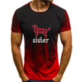 thumbnail image 1 of Camiseta de hermana a cuadros rojos-Camiseta de pijama familiar a juego de Navidad Labrador negro-Hombres, 1 of 4