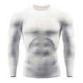 thumbnail image 1 of Jumpingount Deporte manga larga cuello transpirable Color sólido ropa deportiva ligera resistencia al desgaste Durable trotar montañismo Camisetas Blanco, 1 of 6