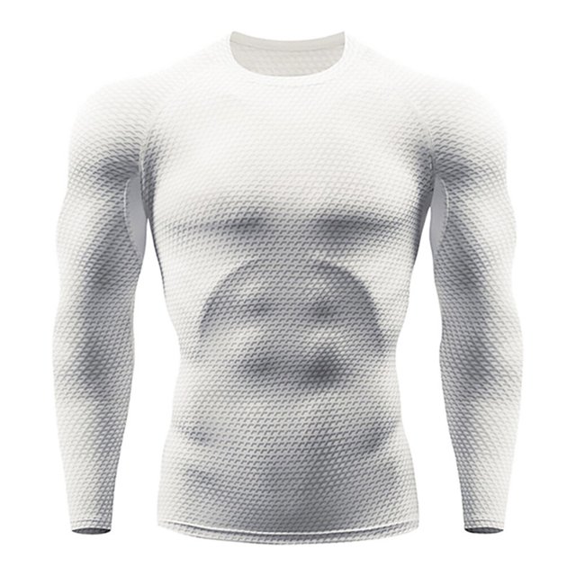 Jumpingount Deporte manga larga cuello transpirable Color sólido ropa deportiva ligera resistencia al desgaste Durable trotar montañismo Camisetas Blanco