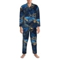 thumbnail image 3 of Kdxio Golden Blue Mountains Men’s Pajama Set Pajamas For Men 2 Piece PJ Set with Men Pajama Pants and Long Sleeve T-Shirt Lounge Set-X-Large, 3 of 7