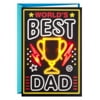 Hallmark Father's Day Card with Light and Sound (Neon Trophy, Plays The Best)