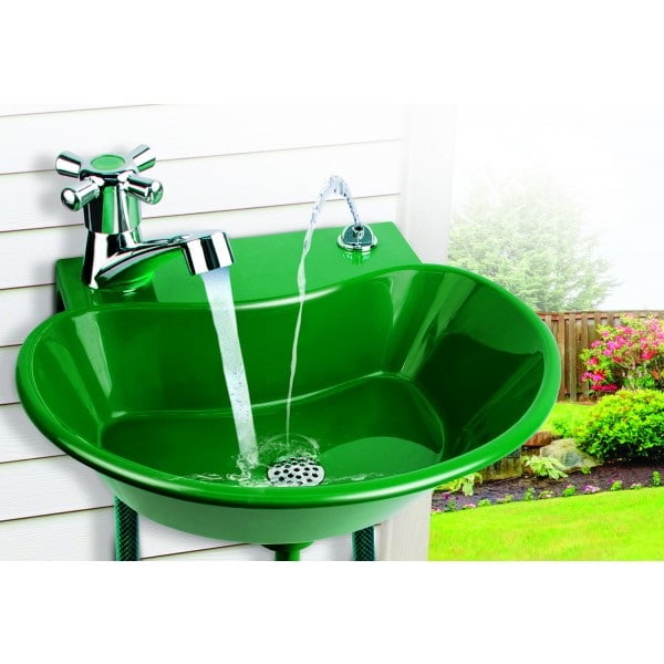 2 In 1 Water Faucet Drink Fountain Outdoor Sink Drinking