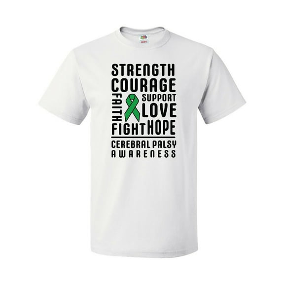 Inktastic Cerebral Palsy Awareness Strength Support and Courage T-Shirt