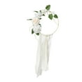 thumbnail image 2 of Guirnalda de flores artificiales de bienvenida con encaje para decoración de bodas. Blanco, 2 of 9