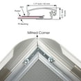 thumbnail image 5 of M&T Displays Snap Poster Frame 27x40 Inch Silver 1.77" Aluminum Profile Front Loading Wall Mounting Picture Photo Document Certificate Sign Holder Mitered Corner Anti Glare Cover, 5 of 9
