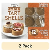 (2 pack) Yummallo Mini Graham Cracker Tart Shells, 12 Count, 2.75 oz (78 g)