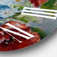 thumbnail image 3 of Designart 'Retro Bouquet Of Poppies' Traditional Wall Clock, 3 of 5
