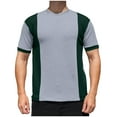 thumbnail image 6 of Miluxas Men's Color Block Tees Crew Neck Short Sleeve Shirts Casual Summer Tops Gray XXXL(XXXL), 6 of 8