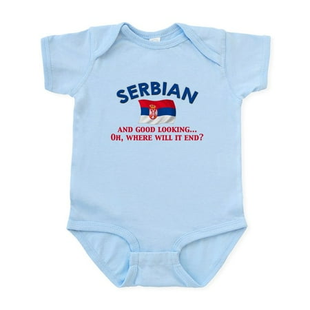 

CafePress - Good Lkg Serbian 2 Infant Bodysuit - Baby Light Bodysuit Size Newborn - 24 Months