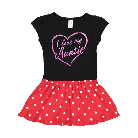

Inktastic I Love My Auntie in Pink Chalk Heart Gift Toddler Girl Dress