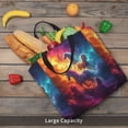 thumbnail image 4 of KLL Dreamy Night Sky White Horse Pattern Aesthetic Tote Bag for Women Beach Bag Shopping Bags Shoulder Bag Reusable Grocery Bags, 4 of 5