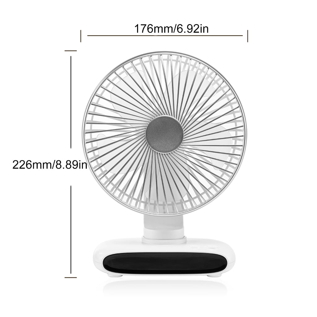 Tibvox 3600mAh USB Power Desk Fan 6 Speed Ceiling Fan Auto Oscillating Fan for Home Bathroom Kitchen
