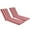 Red/White, variant on IVV Set of 2 Outdoor Chaise Lounge Cushions for Patio, Replacement Seat Cushions for Outdoor Furniture, 74.4"L x 22.05"W x 2.76"H (Red and White Stripe)