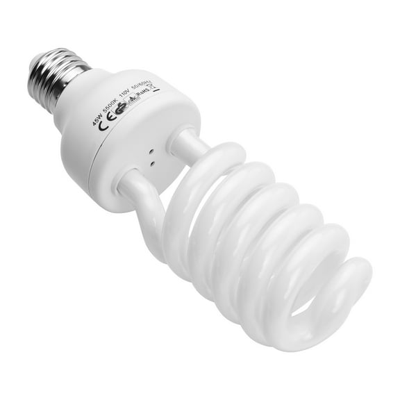 Bulb Andoer Spiral Fluorescent Light Bulb 45W 5500K Daylight E27 Socket Energy Saving For Studio Photography Video Lighting
