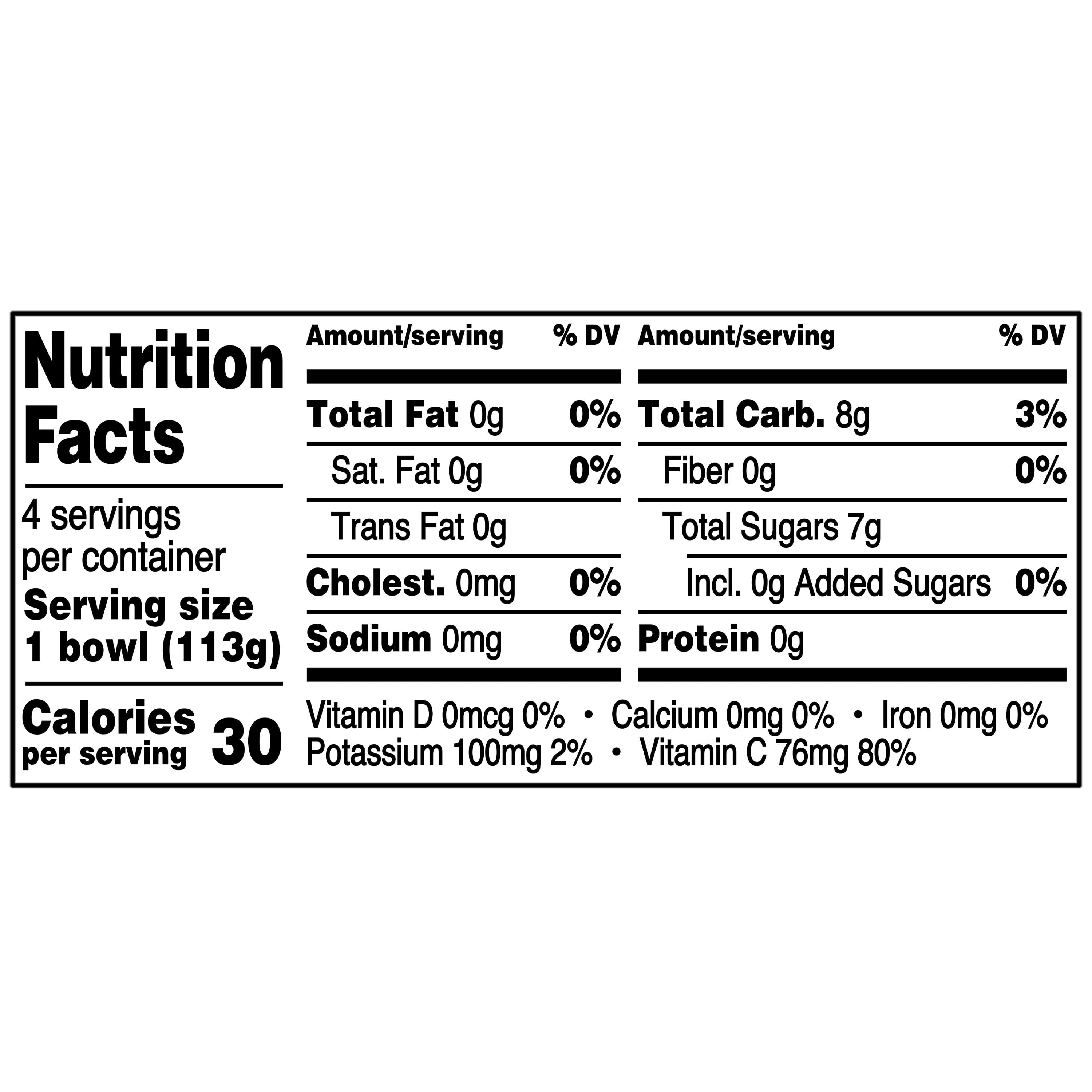 Great Value No Sugar Added Mandarin Oranges, 4 oz, 4 Count Cups