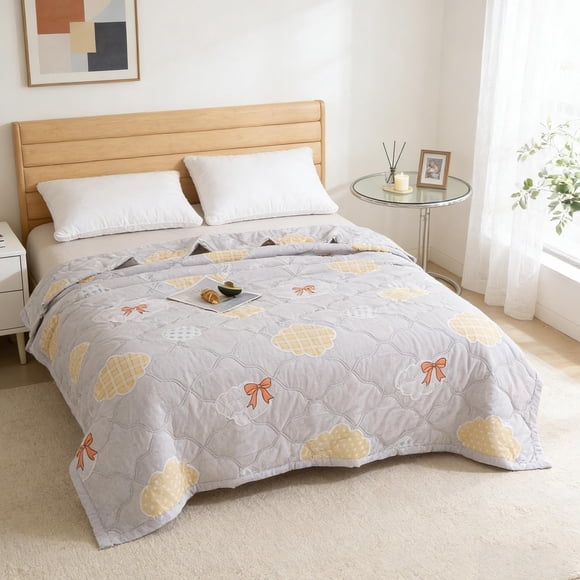 BUTASY Cooling Blanket Summer Washed Conditioned Quilt Summer Cool Quilt Washable Thin Quilt Quilt Core Student Bedroom Dormitory Summer Quilt