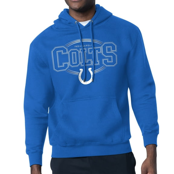 Men's Starter Royal Indianapolis Colts Team Track Graphic Pullover Hoodie