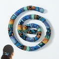 thumbnail image 2 of CSChome Corde à Cheveux en Spirale Style Ethnique Rétro Imprimé Dreadlocks Attache Cheveux Fil de Fer Flexible Fait Main Support de Queue de Cheval Accessoires pour Cheveux, 2 of 6