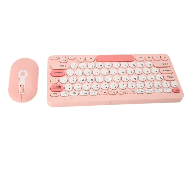 Conjunto De Mouse Inalámbrico Del Teclado, Teclas Redondas Delgadas Con Estilo Completo, Teclado Ergonómico 2.4G 3 DPI Combo De Mouse Ajustable Para La Computadora De Escritorio