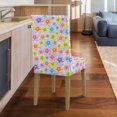 thumbnail image 5 of Xoenoiee Colorful Daisy Flower Print Waterproof Dining Room Chair Cover, Stretch Jacquard Parson Chair Slipcover Removable Washable Chair Protector for Home, Restaurant, Banquet, 1 Pack, 5 of 7