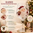 thumbnail image 5 of Christmas 3D Wine Glass, Raised Santa Claus Holiday Design with Twisted Stem, Festive Xmas Table Drinkware and Gift, 1 Pc, 5 of 7