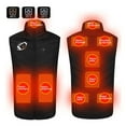 thumbnail image 2 of Heated Vest Men, Heated Vest for Women and Men, Smart Controller Heating Vest Rechargeable, 5 Heating Zones Unisex Heated Vest Black Winter Coat, 2 of 6