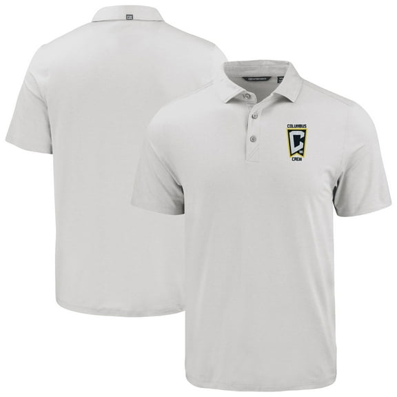 Men's Cutter & Buck Gray Columbus Crew Coastline Epic Comfort Eco Recycled Polo