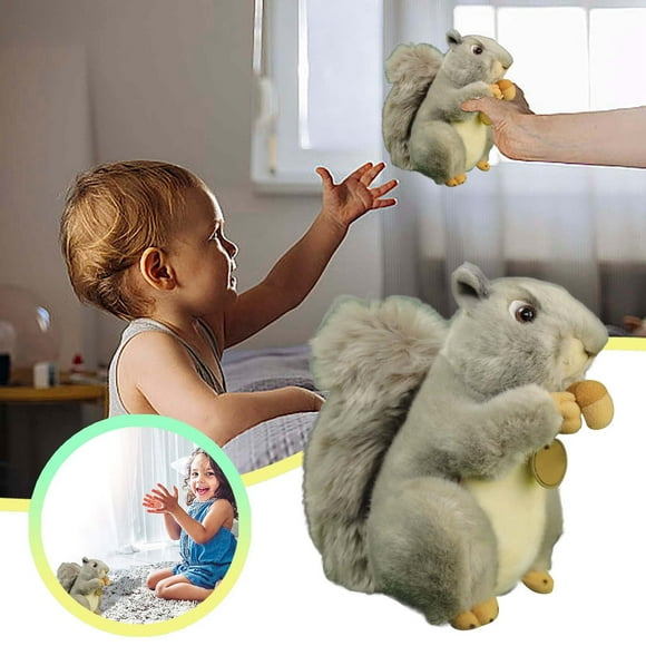 Hbdhejl Soft Squirrel Lifelike Stuffed Animal With Furry Tail For Kids Bedtime And Collectible