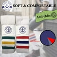 thumbnail image 4 of Yacht & Smith 32 Inch Wholesale Men's Long Tube Socks, Cotton Big And Tall Tube Socks Size 13-16 - White w/Stripes - 24 Packs, 4 of 7
