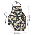 thumbnail image 5 of Naloa 1Pack Adjustable Bib Apron Waterdrop Resistant Cooking Kitchen Aprons for Women Men Chef, Flowers Print, 5 of 8
