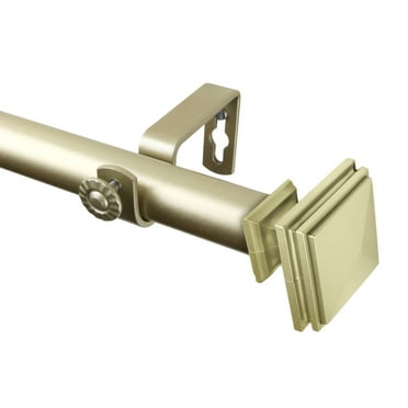 Rod Desyne Bedpost 1" Curtain Rod - Light Gold