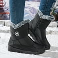 thumbnail image 5 of Snow Boots for Women Mid Calf Faux Fur Lined Side Zipper Boots Non Slip Warm Winter Cozy Outdoor Flat Shoes, 5 of 7