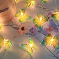 thumbnail image 3 of PATLOLLAV Christmas Butterfly String Lights,78.7 Inch 10 LED Vintage Style Copper Wire Butterfly Fairy Lights Battery Operated for Garden Wedding Party Holiday Christmas Tree Decoration, 3 of 5