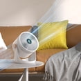 thumbnail image 6 of HauiWeiLyai Fan for Bedroom, Air Circulator Fans, 120°Vertical Manual +90°Oscillating Desk fan, 20ft Strong Airflow, Portable Fan Low Noise 3 Speed, 6 of 8