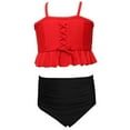 thumbnail image 5 of Sentuca Kids Girls Tankini Swimsuit 2 Piece Sets Bathing Suit Hawaiian Beach Swimwear Summer Clothes 5-13Y, 5 of 6