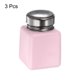 thumbnail image 3 of 3uds Disolvente Alcohol Dispensadores 120ml(4oz) Empujar Abajo Líquido Dispensador Bomba con Sellado Inoxidable Acero Tapa para Acetona Limpiador Esmalte Removedor, Rosa, 3 of 6