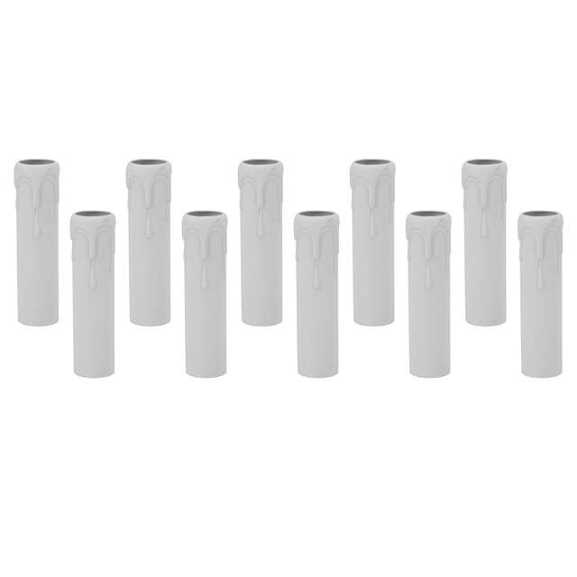 Luz 10pcs 4 Pulgadas Cubias de Vela Simulaciónis Cera de Cera Cubiertas de Enchufe para Candelabro para Candelabros